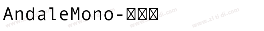 AndaleMono字体转换