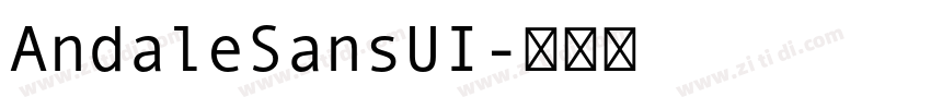 AndaleSansUI字体转换