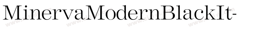 MinervaModernBlackIt字体转换