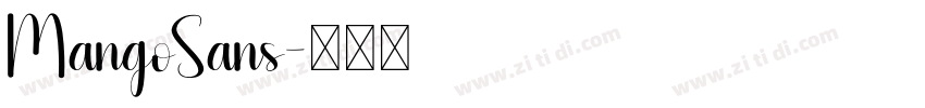 MangoSans字体转换