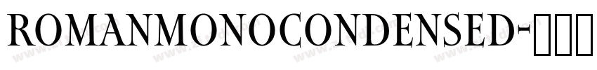 RomanMonoCondensed字体转换