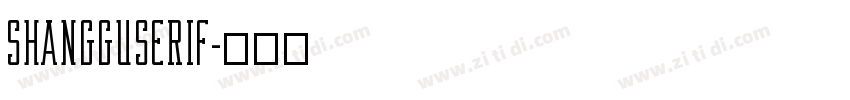 ShangguSerif字体转换