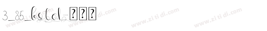 3_85_bold字体转换