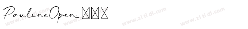 PaulineOpen字体转换