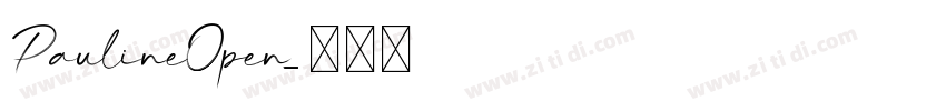 PaulineOpen字体转换