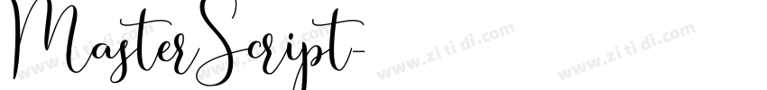 MasterScript字体转换