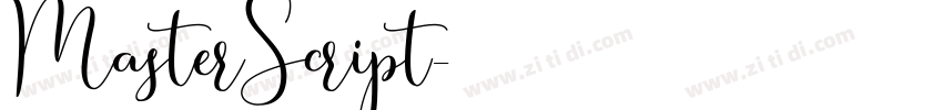 MasterScript字体转换