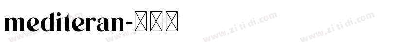 mediteran字体转换