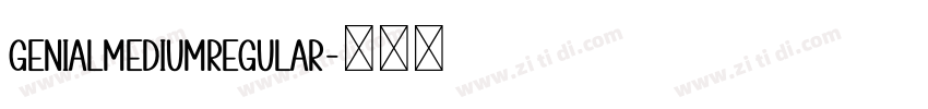 GenialMediumRegular字体转换
