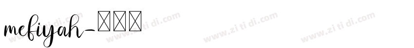 mefiyah字体转换