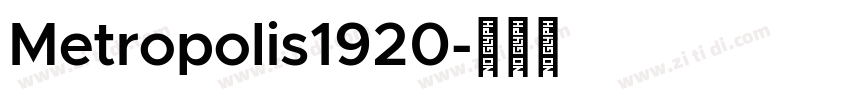 Metropolis1920字体转换