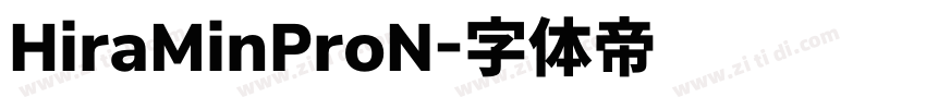 HiraMinProN字体转换