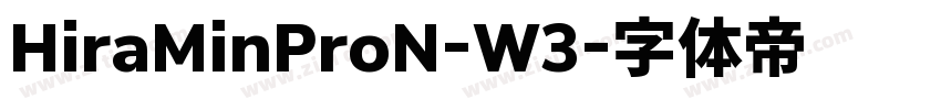 HiraMinProN-W3字体转换