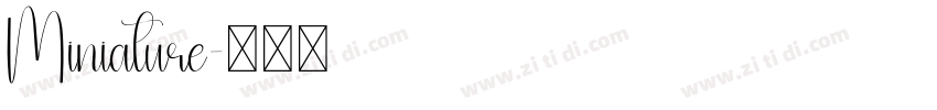 Miniature字体转换