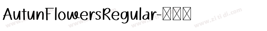 AutunFlowersRegular字体转换