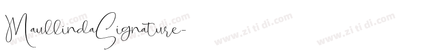 MaullindaSignature字体转换