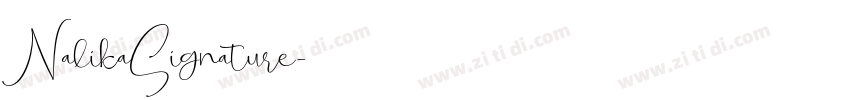 NalikaSignature字体转换