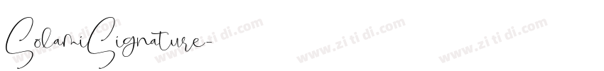 SolamiSignature字体转换