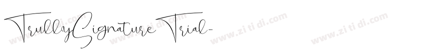 TrullySignatureTrial字体转换