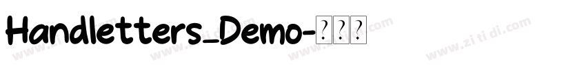 Handletters_Demo字体转换