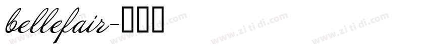 bellefair字体转换