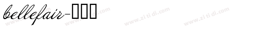 bellefair字体转换