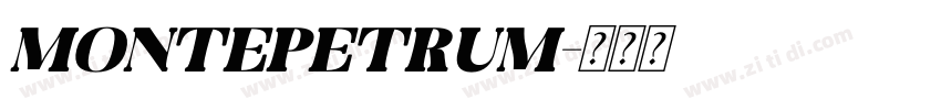Montepetrum字体转换