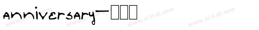 anniversary字体转换