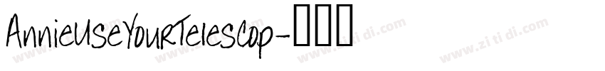 AnnieUseYourTelescop字体转换