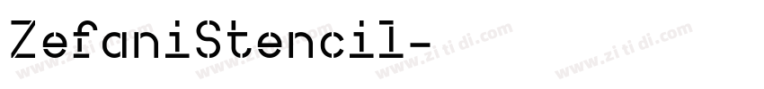 ZefaniStencil字体转换