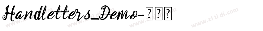 Handletters_Demo字体转换
