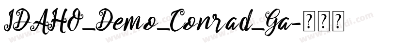 IDAHO_Demo_Conrad_Ga字体转换