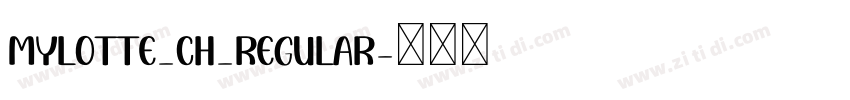 MyLotte_CH_Regular字体转换