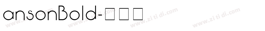 ansonBold字体转换