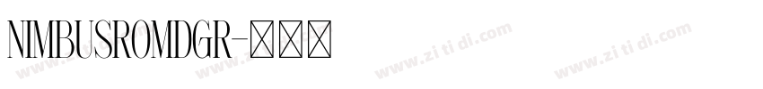 NimbusRomDGR字体转换