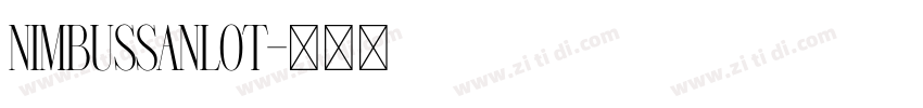 NimbusSanLOT字体转换