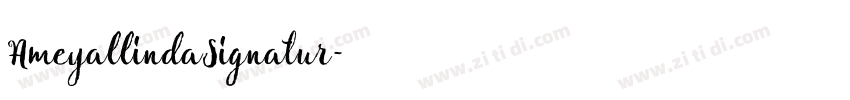 AmeyallindaSignatur字体转换