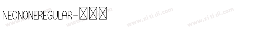 NeonOneRegular字体转换