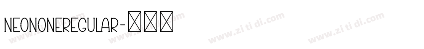 NeonOneRegular字体转换