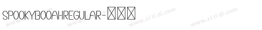 SpookyBooahRegular字体转换
