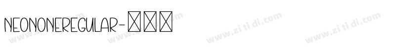 NeonOneRegular字体转换