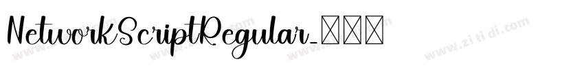 NetworkScriptRegular字体转换