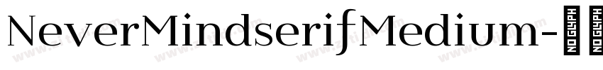 NeverMindserifMedium字体转换