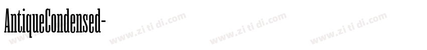 AntiqueCondensed字体转换