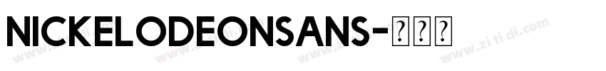 NickelodeonSans字体转换