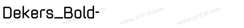 Dekers_Bold字体转换