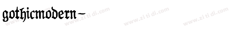 gothicmodern字体转换