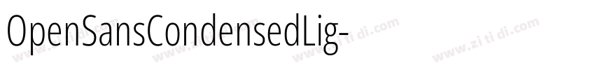 OpenSansCondensedLig字体转换
