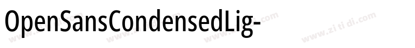 OpenSansCondensedLig字体转换