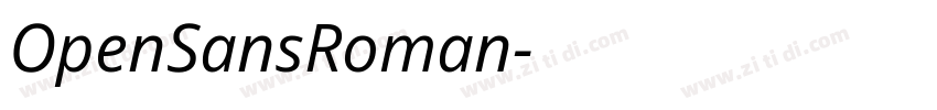 OpenSansRoman字体转换